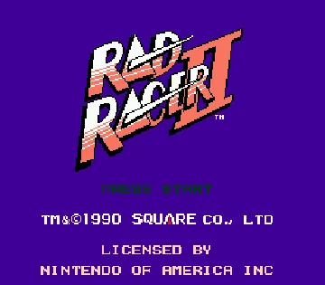 Rad Racer II (USA) screen shot title